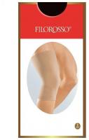 Бандаж для коленного сустава, размер 3, обхват 36-39см, черный, компрессионный лечебно-профилактический Filorosso
