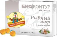 Жир рыбный с маслом чеснока БиоКонтур 100 капс. х 0,33 г