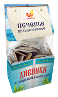 Печенье цельнозерновое с морской капустой "Дивинка" 150г