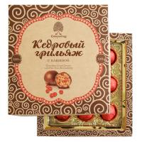 Грильяж кедровый с клюквой в шоколадной глазури "Сибирский Кедр" 120г