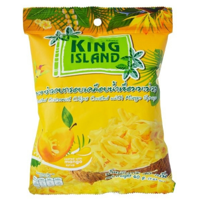 Кокосовые чипсы KING ISLAND с манго, 40 г