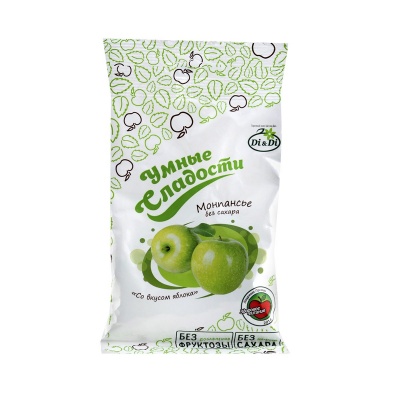 Леденцы Зеленое яблоко (без сахара) "Умные сладости" 55г