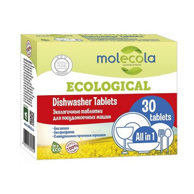 Экологичные таблетки для посудомоечных машин Molecola