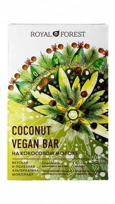 Плитка Vegan Coconut milk bar молочный "Royal Forest" 50г