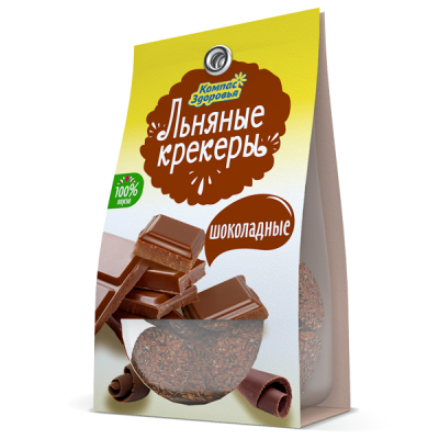 Крекеры льняные с шоколадом "Компас Здоровья" 50г